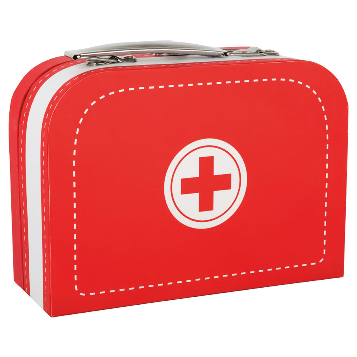 Petit vétérinaire en bois à pied ensemble dans une valise, 9dlg.