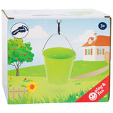 Pie pequeño - cubo verde con polea