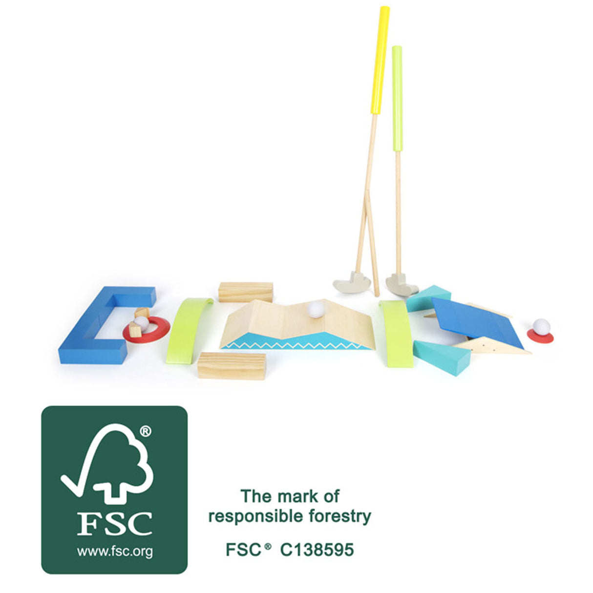 Piccole piede - Mini golf in legno, 20dlg.