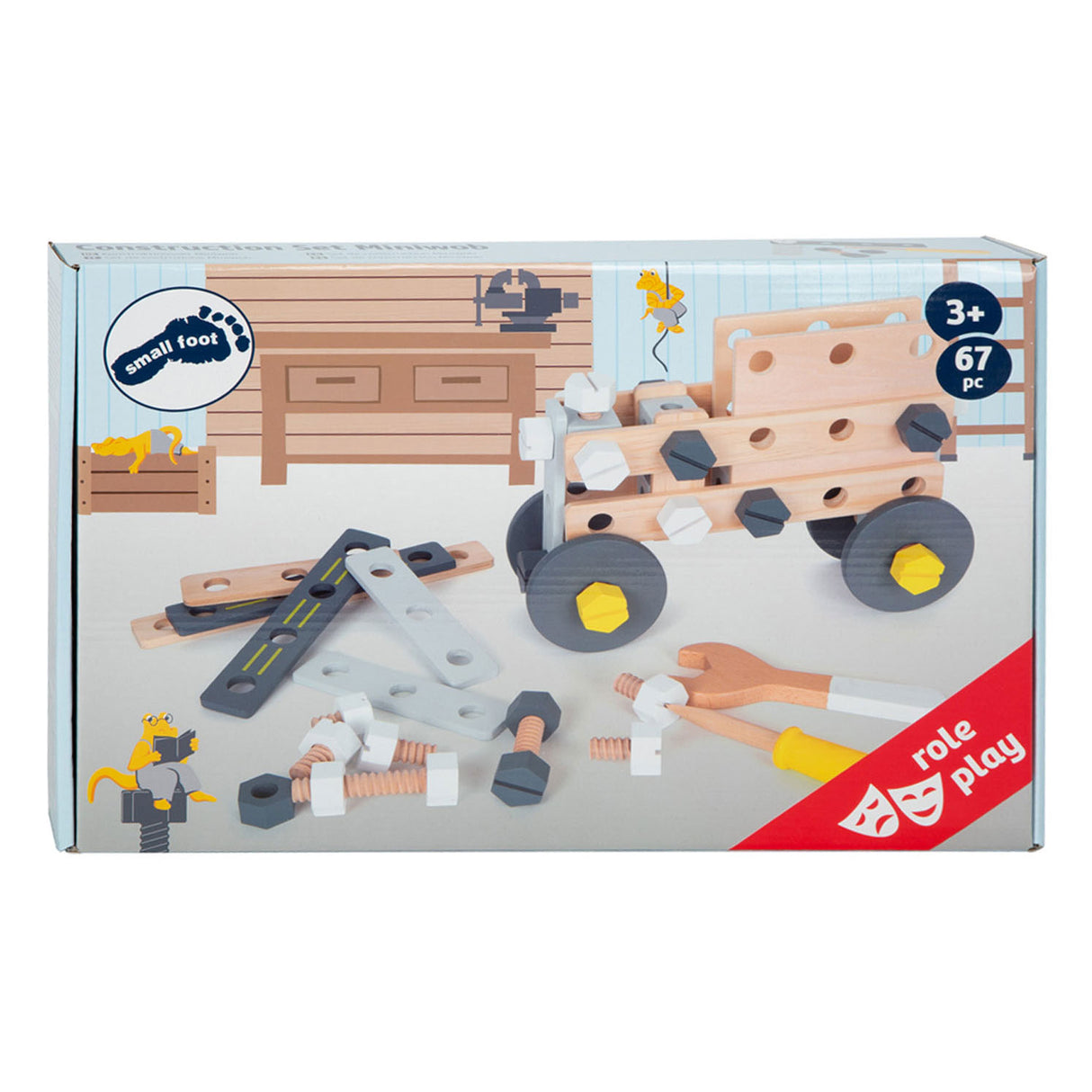 Malá dřevěná konstrukce nohou Set Miniwob, 67DLG.