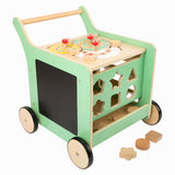 Piccolo piede in legno per bambini camminatore centrale pastello verde pastello