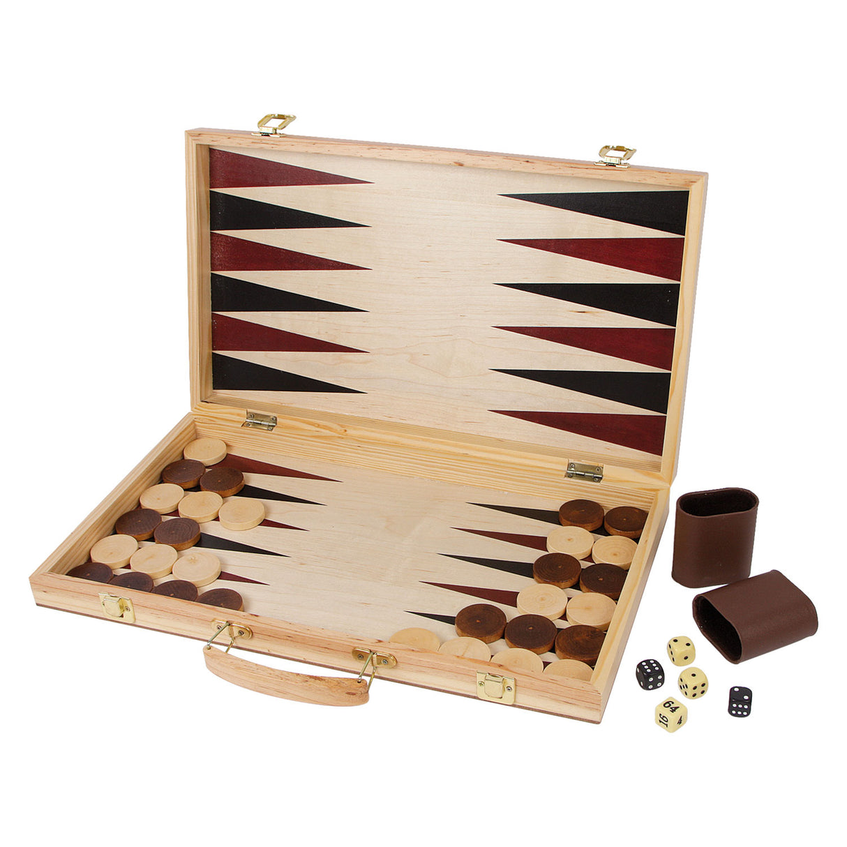 Scacchi in legno e backgammon a piede piccoli