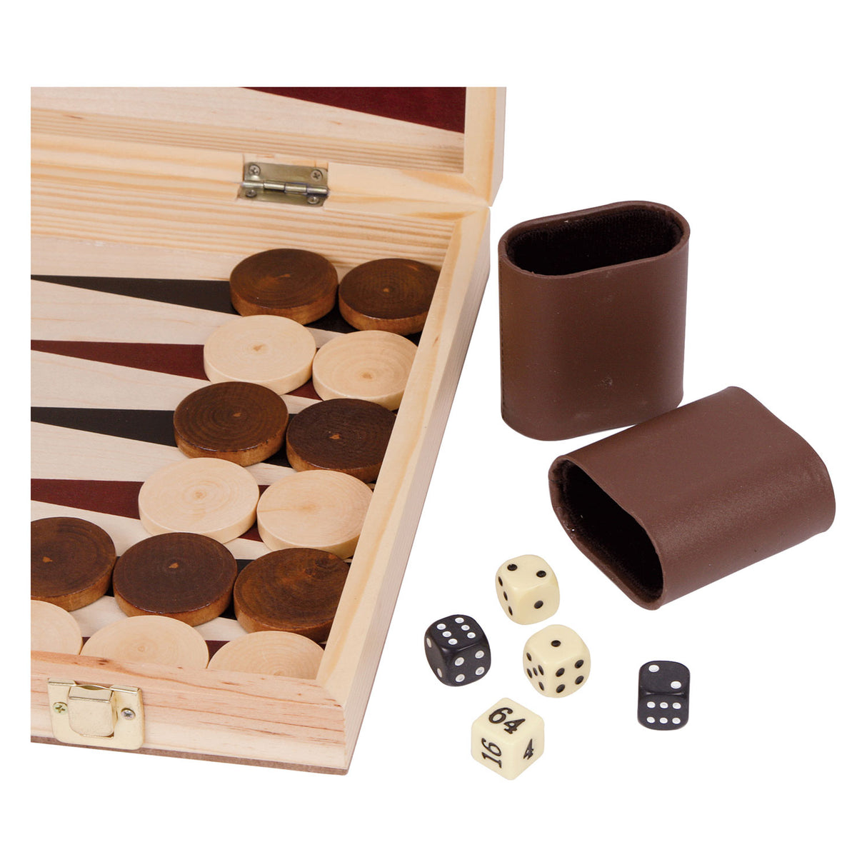 Scacchi in legno e backgammon a piede piccoli