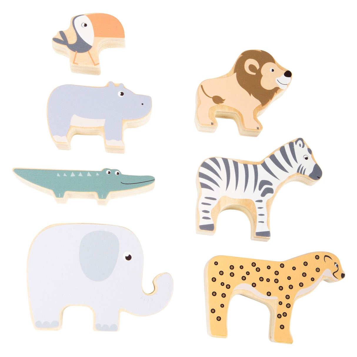Small Foot - Wooden Safaridier Balance Game, 7dlg.