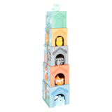 Kleng Fouss stacking Tuerm mat Forest Déieren Pastell, 10Dlg.