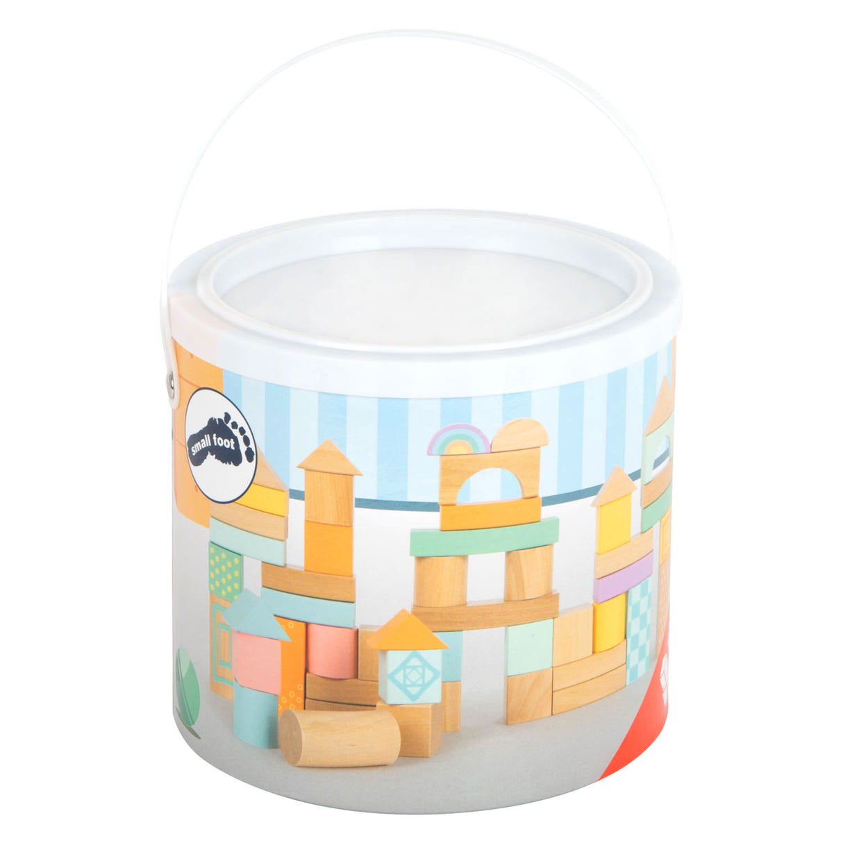 Small foot wooden building blocks pastel, 50dlg.