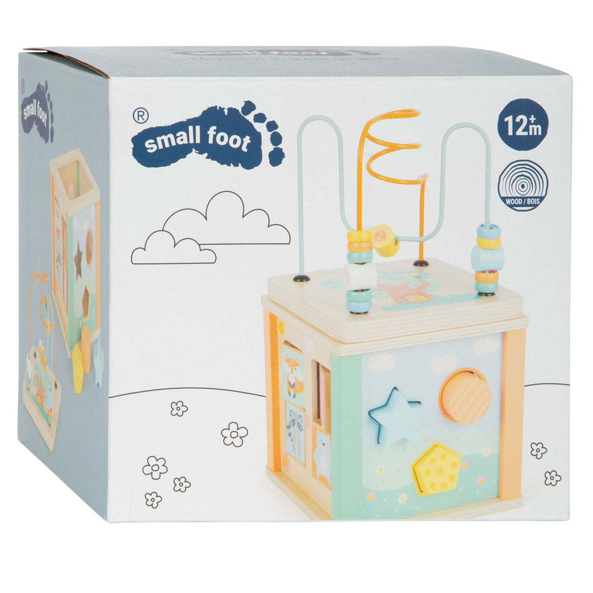 Small Foot Wooden Activity Cubus and Motor Consider Pastel