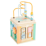 Small Foot Wooden Activity Cubus and Motor Consider Pastel