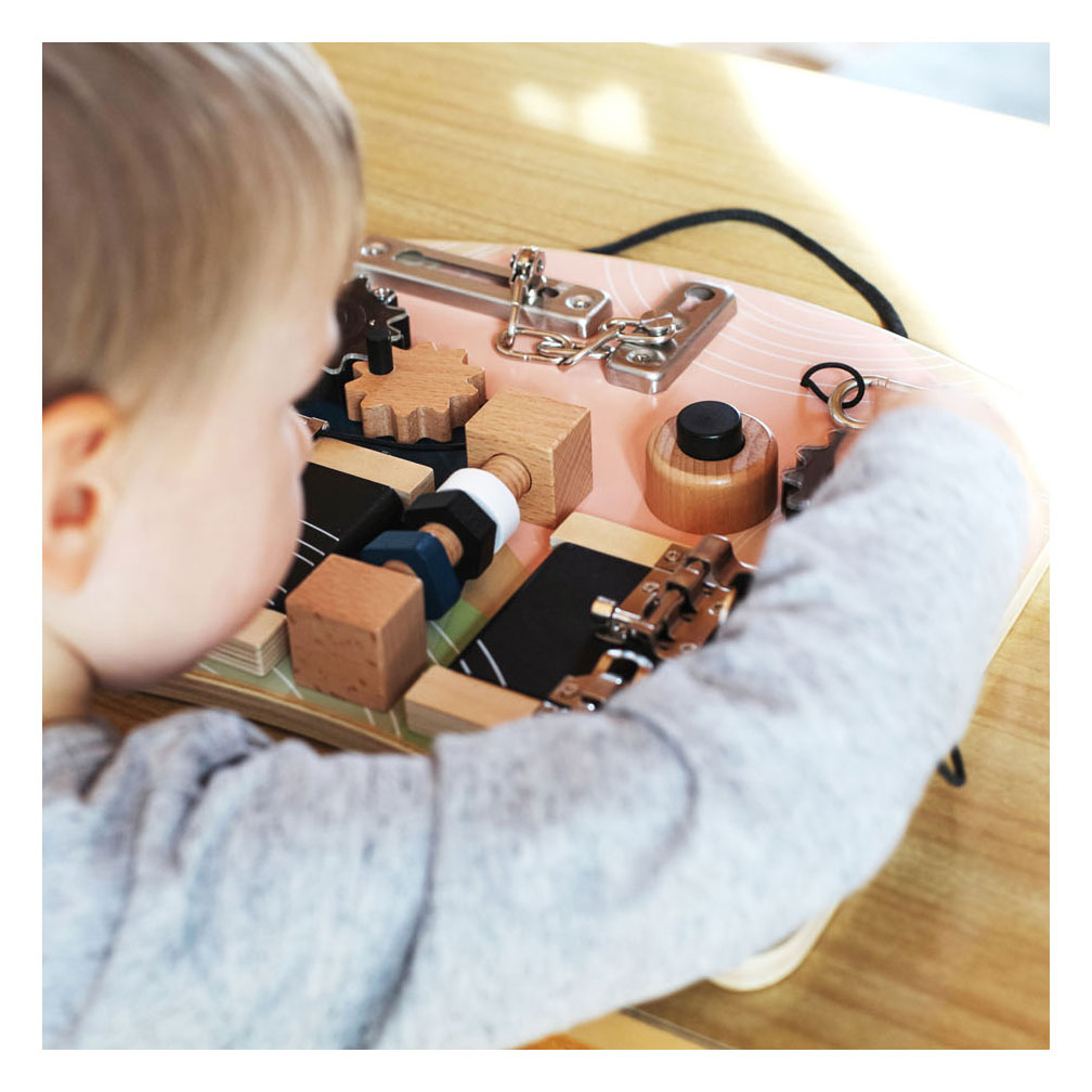Small Foot wooden activity board Rotation and locks