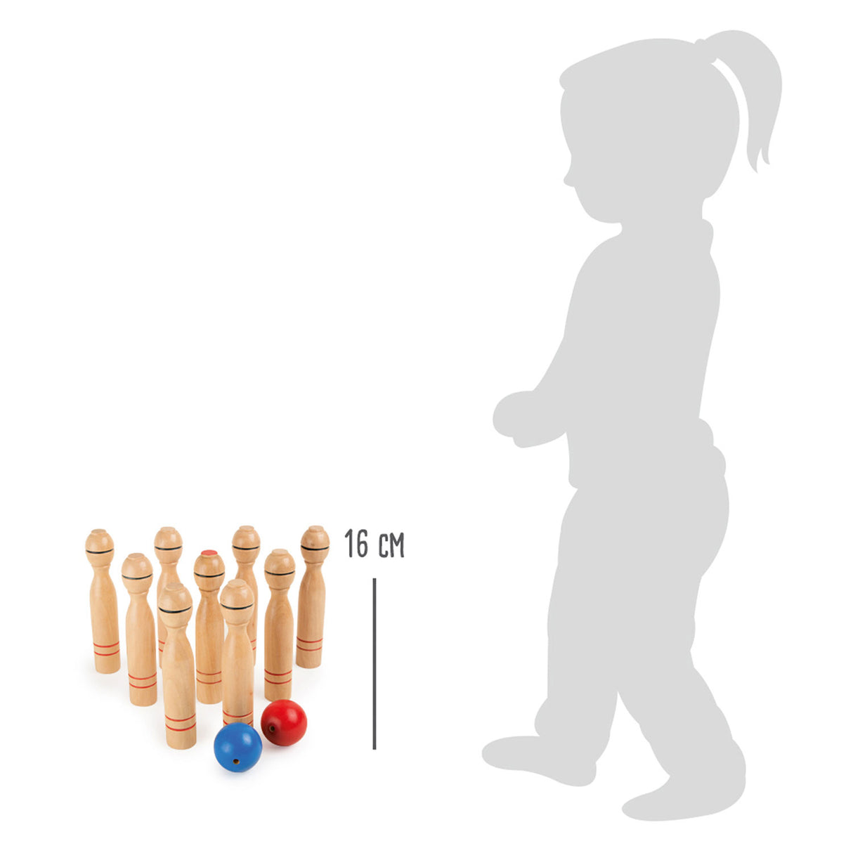 Small foot - wooden cone game, 11dlg.