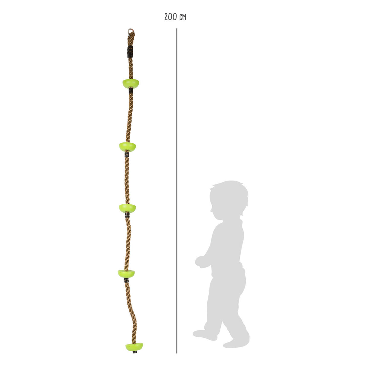 Piccole piede - Rimaring Rope Green, 200 cm