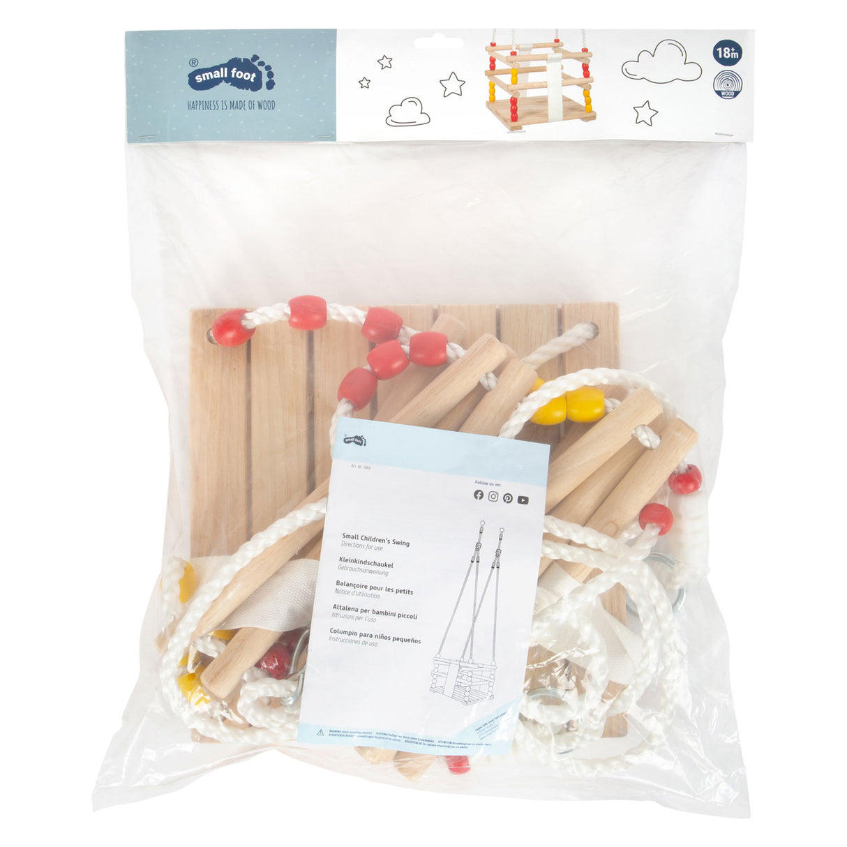 Piccole piede - Swing del bambino in legno, 150 cm