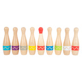 Piccole piede - gioco del cono di legno con motivo a zigzag, 11dlg.