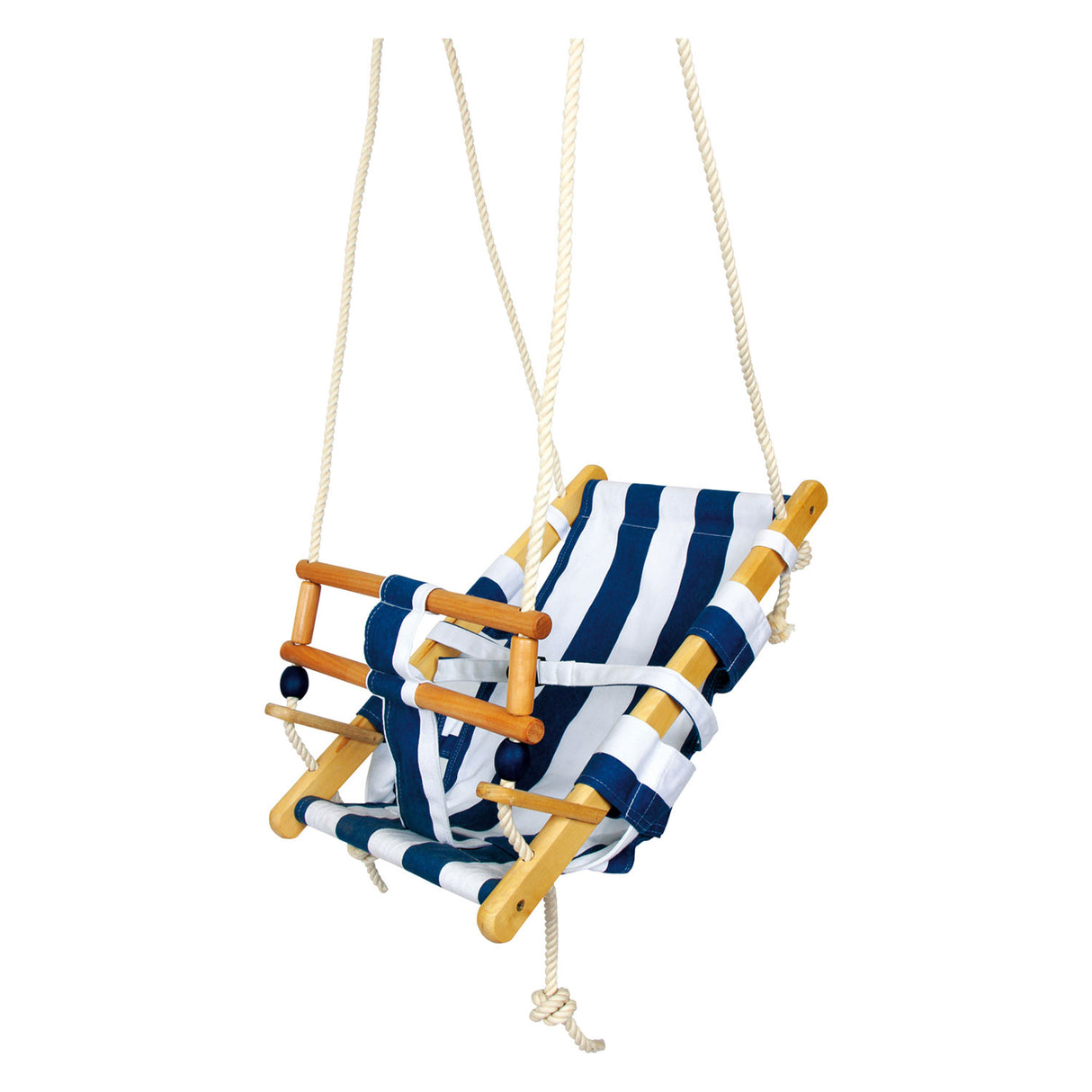 Piccole piede - Blu marino swing in legno, 120 cm