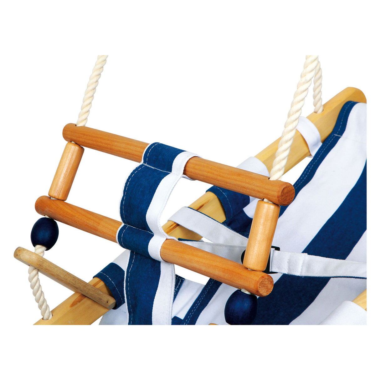 Piccole piede - Blu marino swing in legno, 120 cm