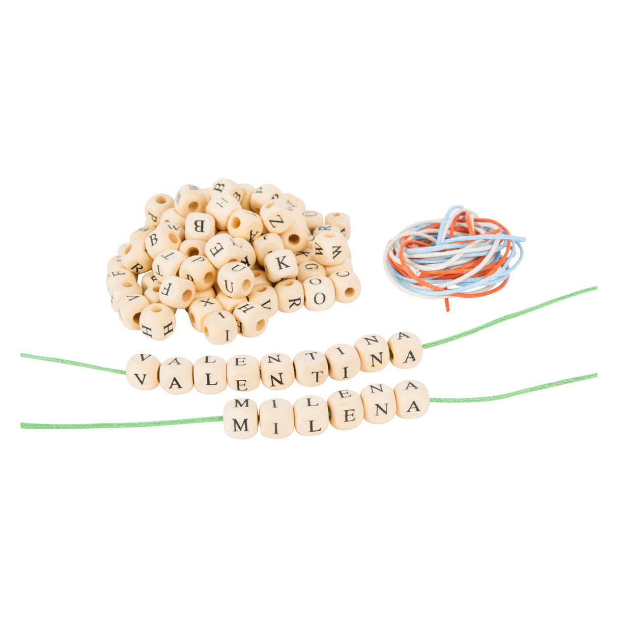 Kleiner Fuß - Machen Sie Holzbriefperlen Armbänder, 300 Perlen