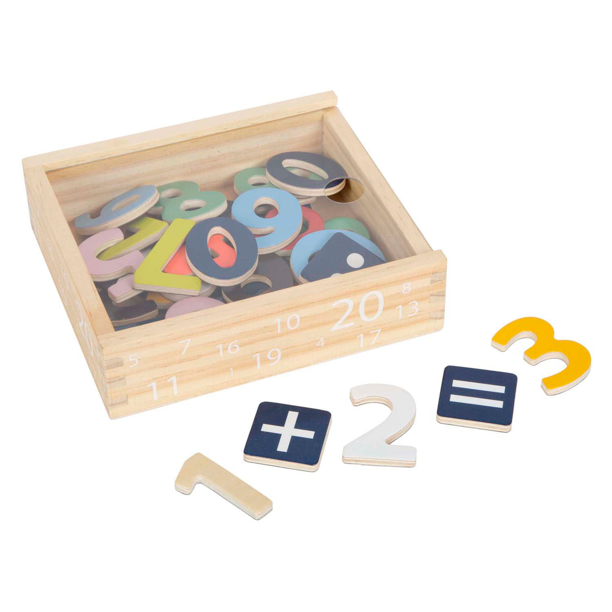 Lille fod - Træmagnetiske figurer Farve. 37dlg.
