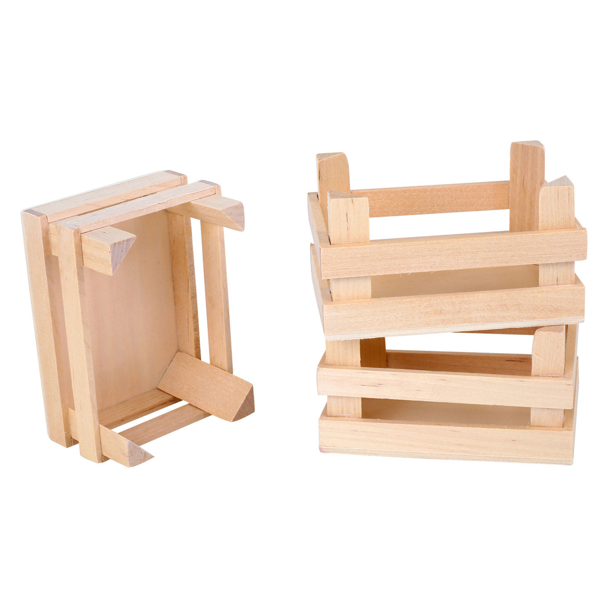 Small Foot wooden crates small 10x8x5.5 cm, set of 3