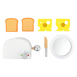 Zajtrk z majhnimi nogami lesenimi igrami s toaster, 7dlg.