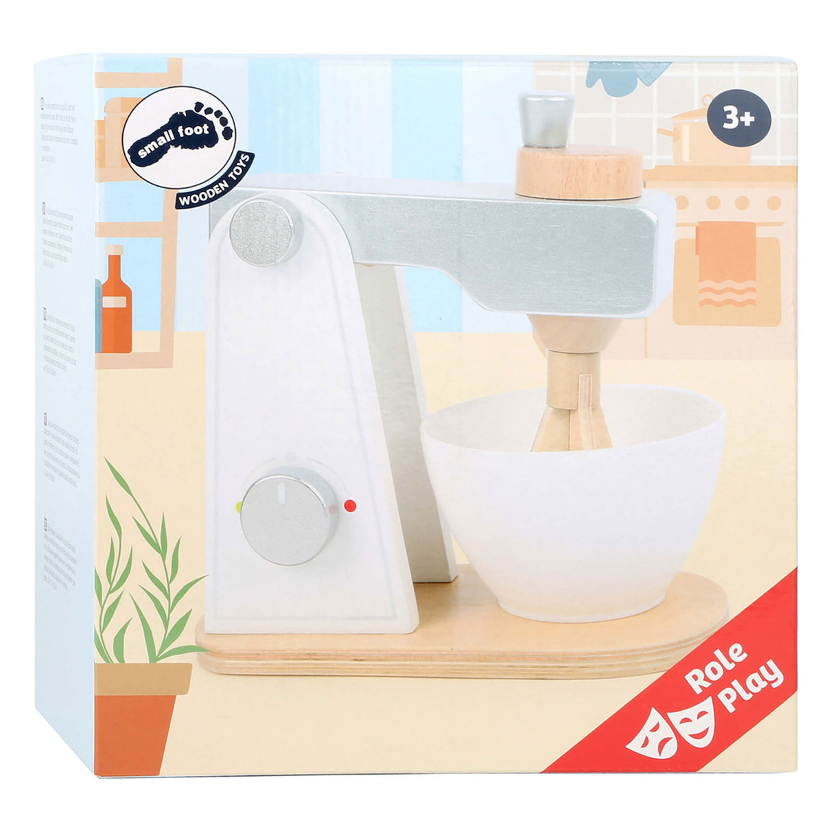 Mixer in legno piccolo bianco