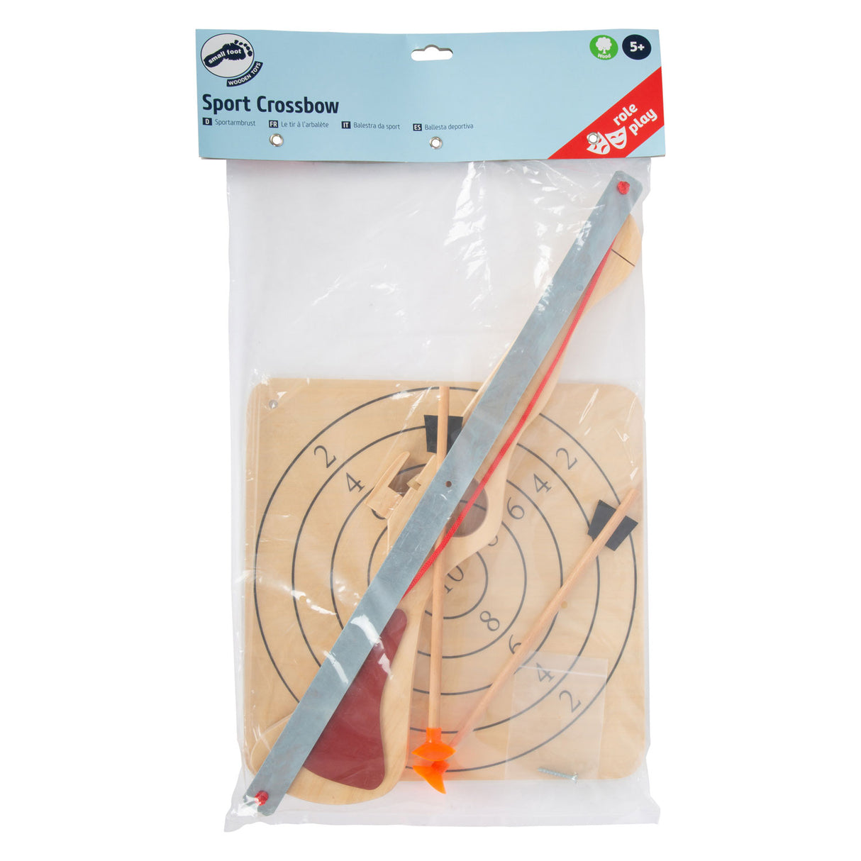 Klenge Fouss - Holz Sportskräiz mam Zilbriet, 4DLG.
