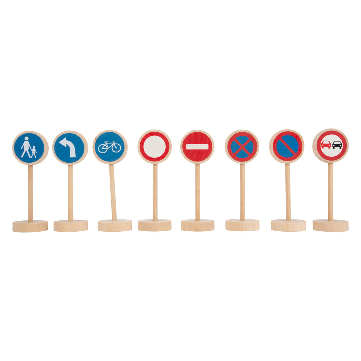 Set di set di mini traffico in legno di piccoli piedi, 25dlg.