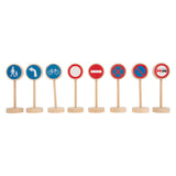 Set di set di mini traffico in legno di piccoli piedi, 25dlg.