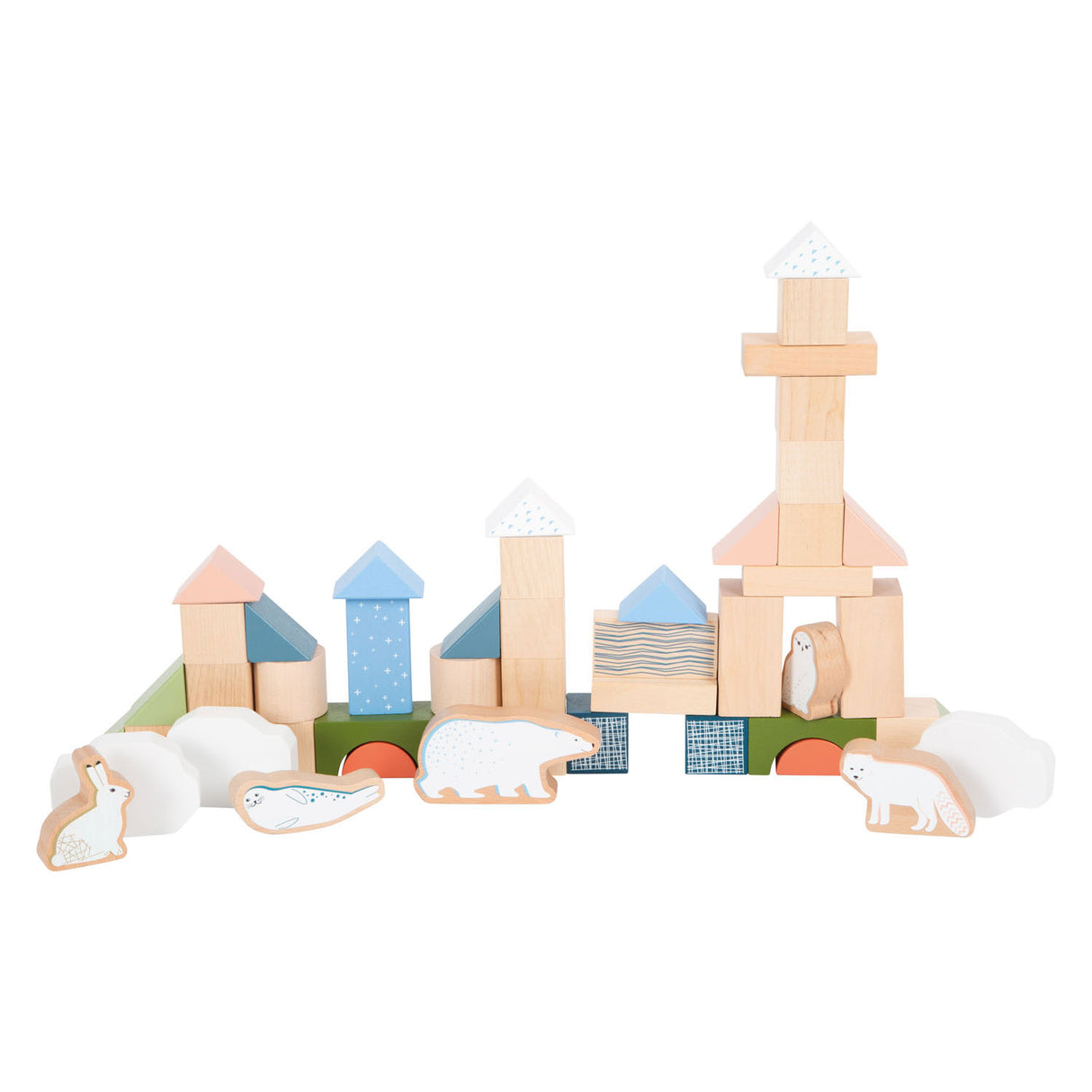 Small foot wooden building blocks Arctic, 20dlg.