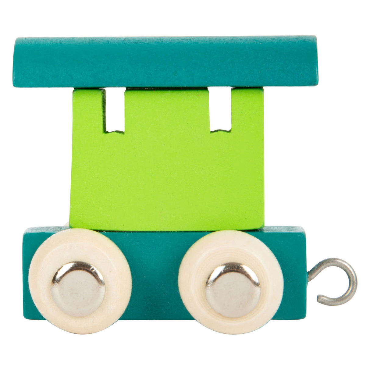 Petit pied - wagon de font en bois vert