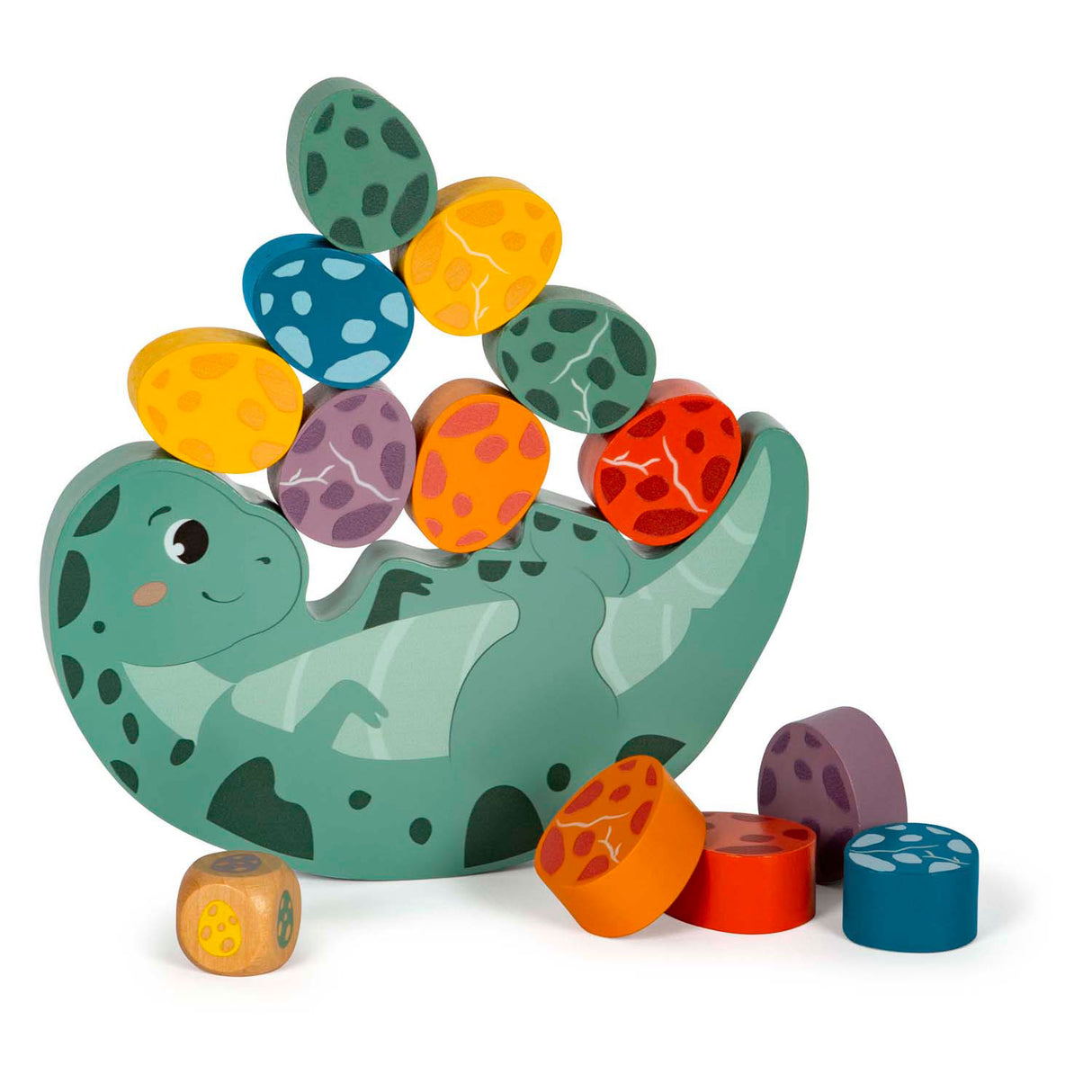 Piccolo piede - Game di bilanciamento di legno Dino, 14dlg.