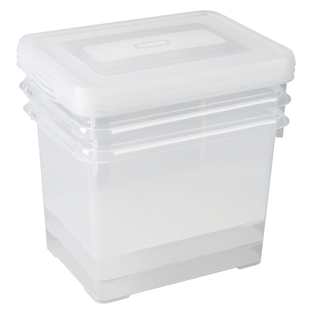 Curver Curver Cancella di archiviazione set di pratiche 3x20 L trasparente