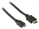 Valueline VLVP34500B10 High Speed ​​HDMI -kabel med Ethernet HDMI - HDMI Mini Connector 1,00 m sort