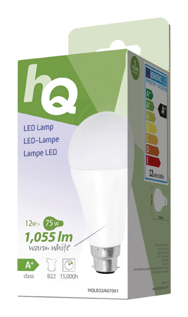 HQ LB22A67001 A67 B22 12W (75W) LED LED