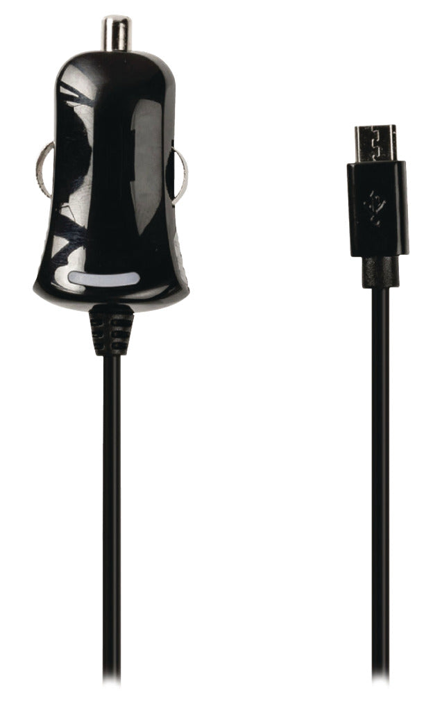 Valueline VLMB60890B10 Micro-USB car charger Micro USB Male-12V car connection 1.00 m Black 2.1A