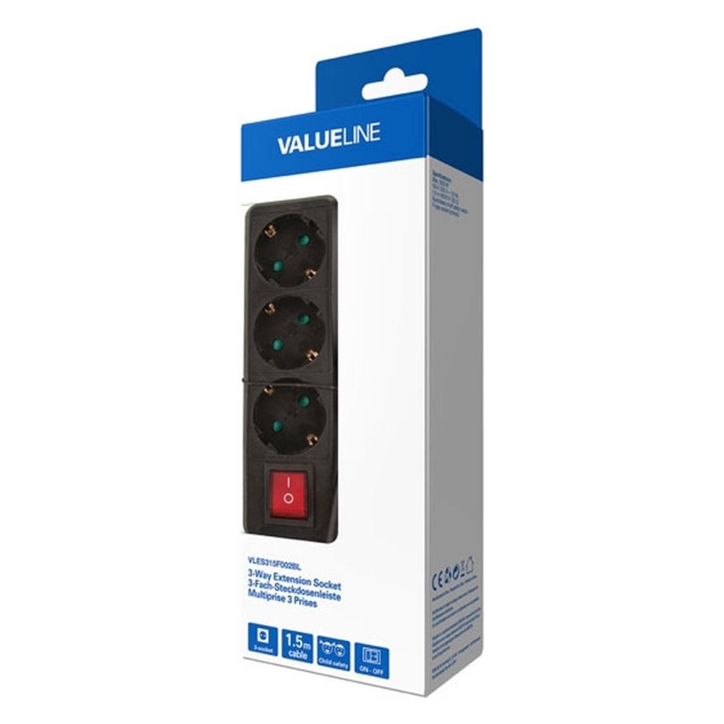 Valueline vles315f002bl Stakkoot 3-Rember Black