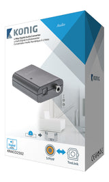 K ouml; nig König knaco2502 Digital Audivertrivertor 1x toslink weiblech + 1x S PDIF (RCA) Weiblech 1x SDEP) Weiblech 1x SDEW) Weiblech 1x SDEP) Weiblech