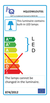Lampa ścienna LED LEDWLOUT01 na zewnątrz 6 W 190 LM Czarna