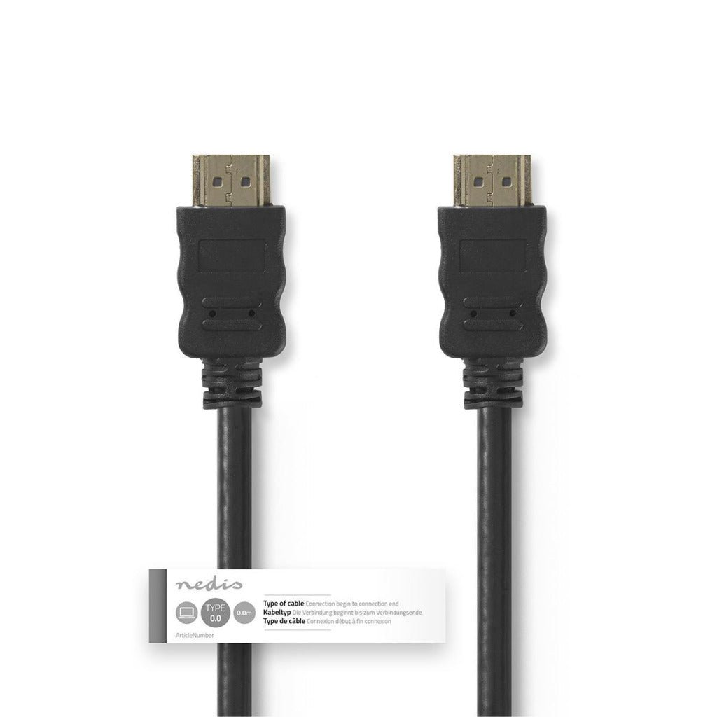 Nedis CVGT34000BK20 High Speed ​​HDMI cable with Ethernet HDMI connector-HDMI connector 2.0 m Black