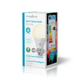 Nedis WIFILW12WTB22 SmartLife LED Bulbe Wi-Fi B22 800 LM 9 W WHITE CLASSE DE 2700 K CLASSE D'ÉNERGIE: A + Android; iOS A60