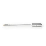 Nedis CCTB64680AAL02 USB adapter USB 3.2 Gen 1 USB Type-C Trade; Male HDMI Trade; Connector 0.20 m Rounded Knitted Nylon Silver Cover Window Box