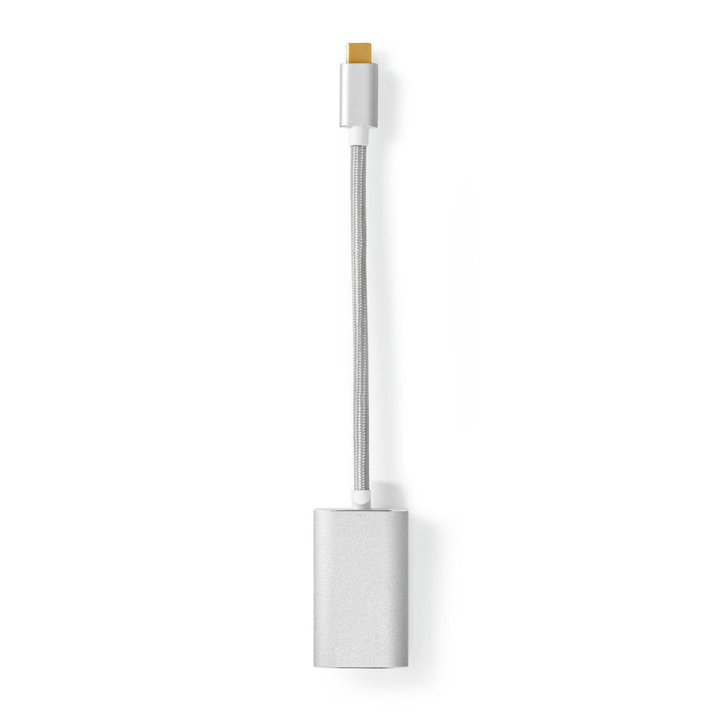 Nedis CCTB64680AAL02 USB adapter USB 3.2 Gen 1 USB Type-C Trade; Male HDMI Trade; Connector 0.20 m Rounded Knitted Nylon Silver Cover Window Box