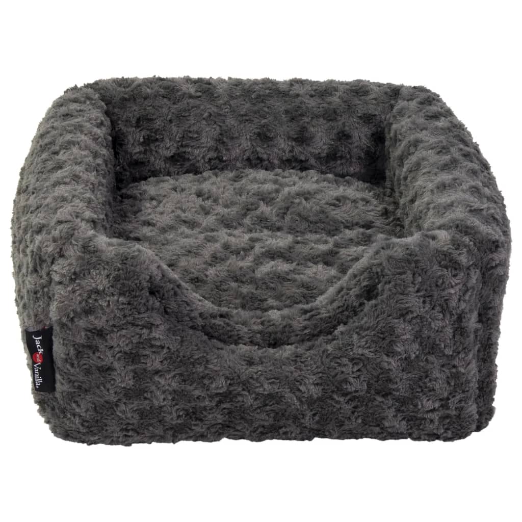 Jack and vanilla huisdierengrot softy s 40x40x39 cm rosette grijs