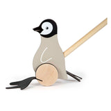 Malá noha - dřevěný push postava Penguin