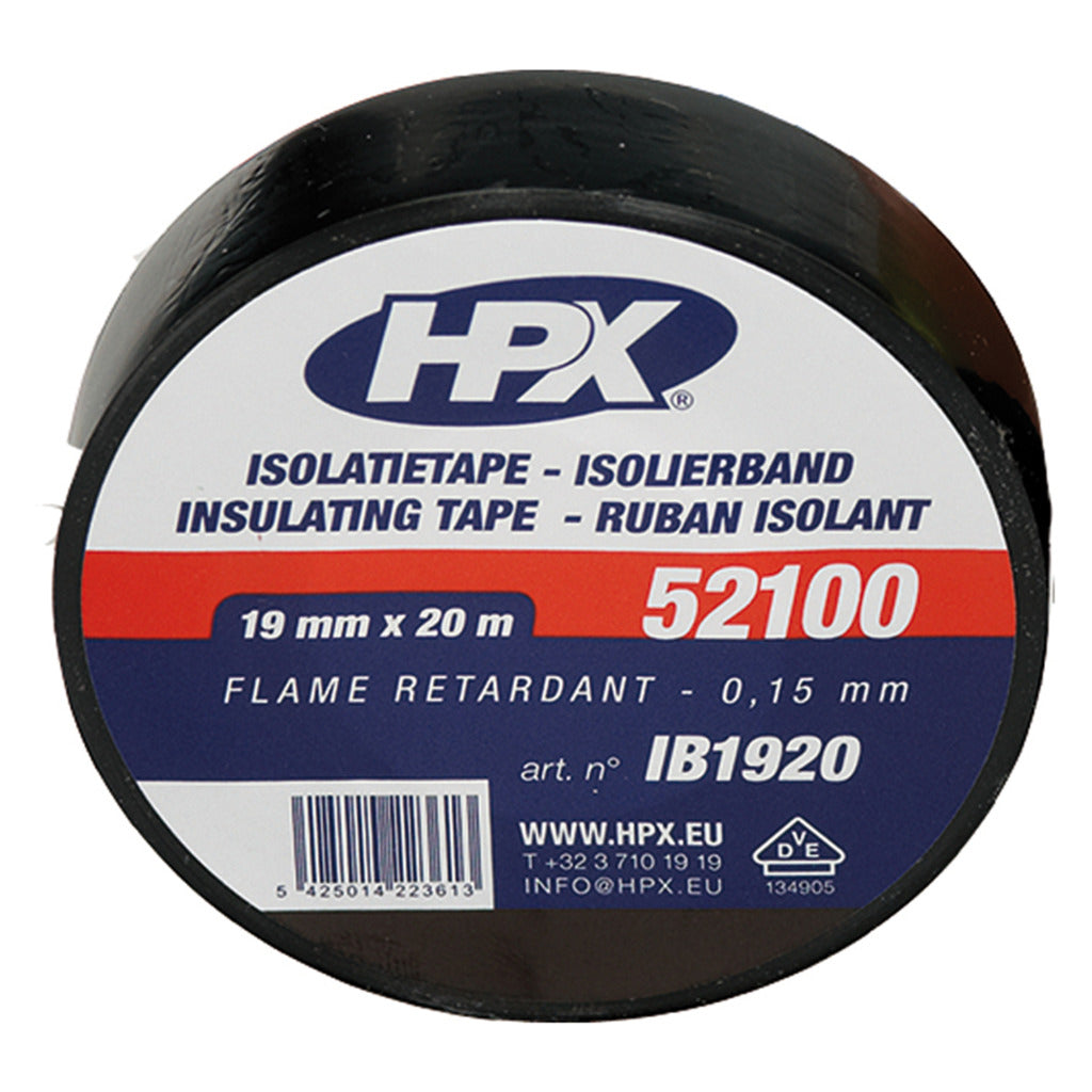 HPX Isolasjonsbånd svart 19mmx20m