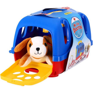 Basic veterinary suitcase with dog cuddly toys 10-piece