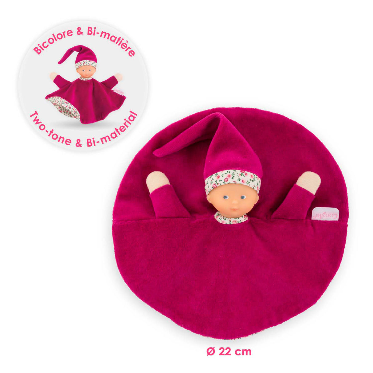 Corolle Tidoudou - rosa Grenadine Kuschelen, 17cm