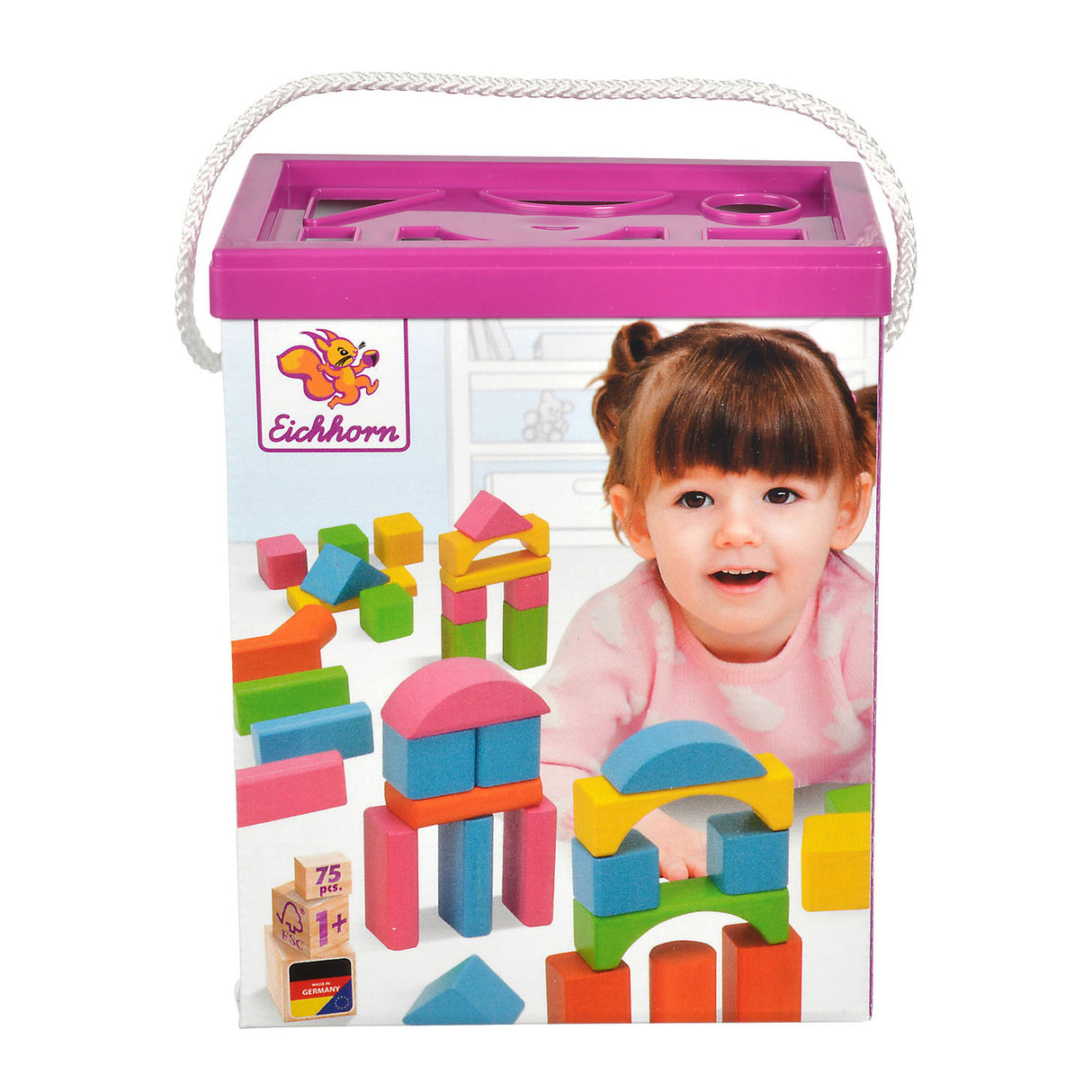 Eichhorn wooden blocks colored, 75dlg.