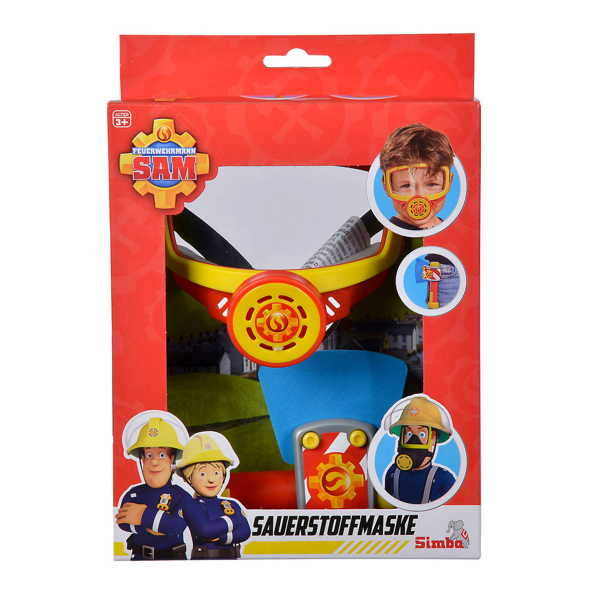Masque d'oxygène Simba Fireman Sam avec une hache de feu