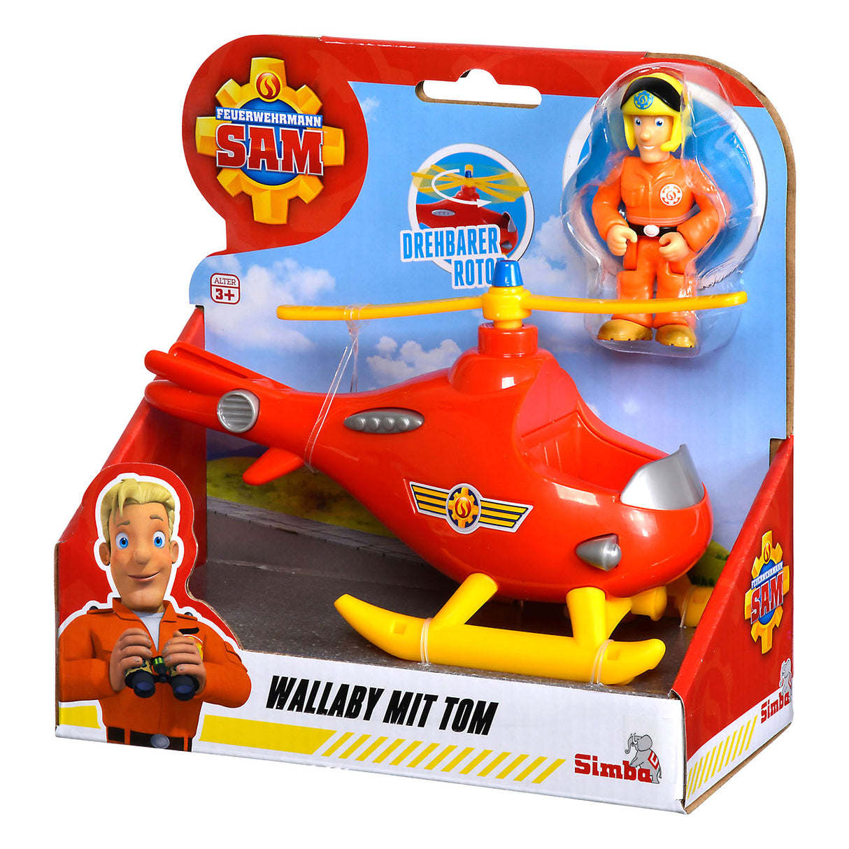 Hélicoptère Simba Fireman Sam Wallaby avec Tom Thomas