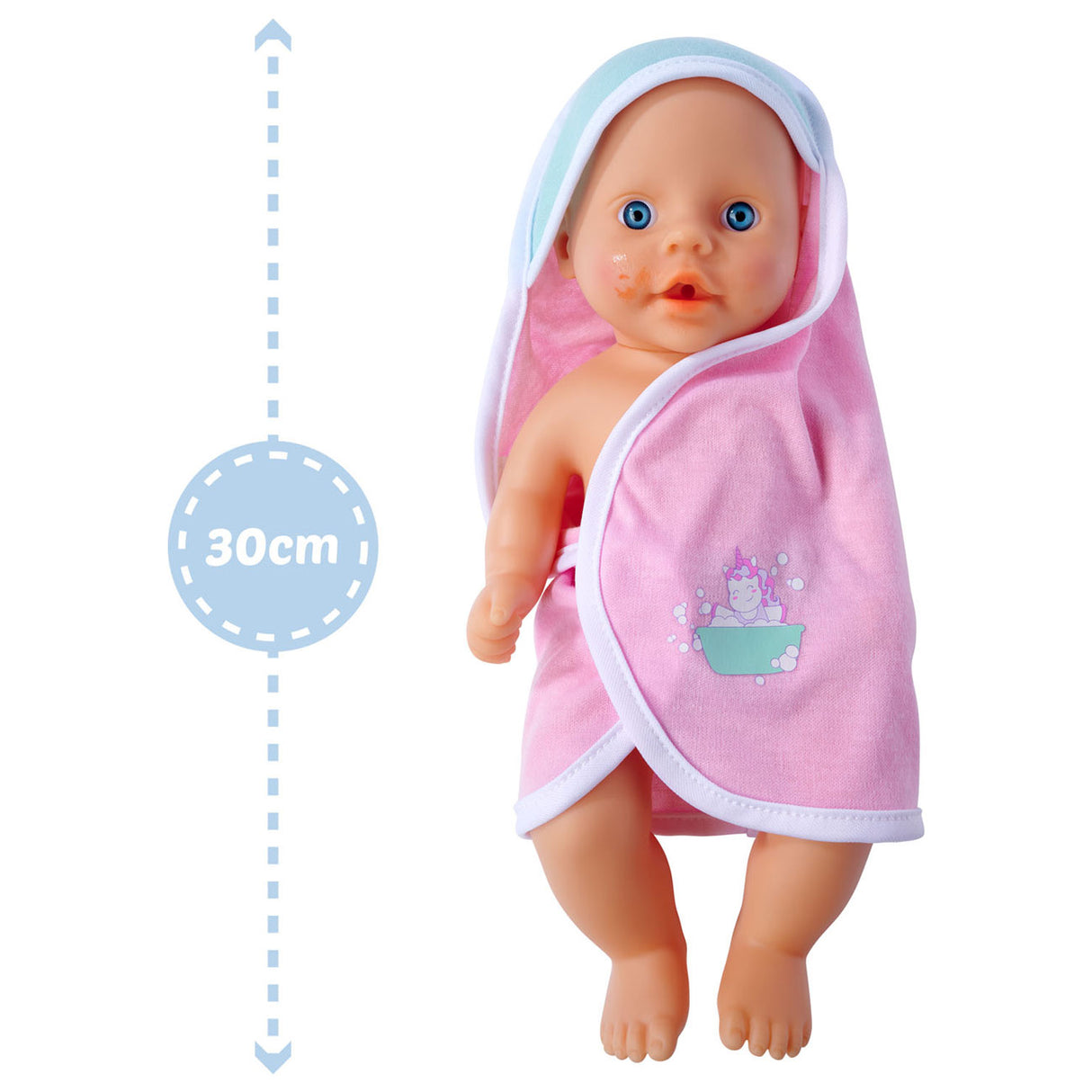 Nyfödd baby badpop måste ta ett bad